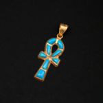 Ankh turquoise pendant