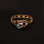 Big Eye of horus with lapes terquase coral aget and mother of pearl