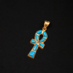 Ankh turquoise pendant