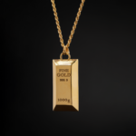 Pendant shape of gold bar