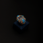 King's ring with saphire and opal